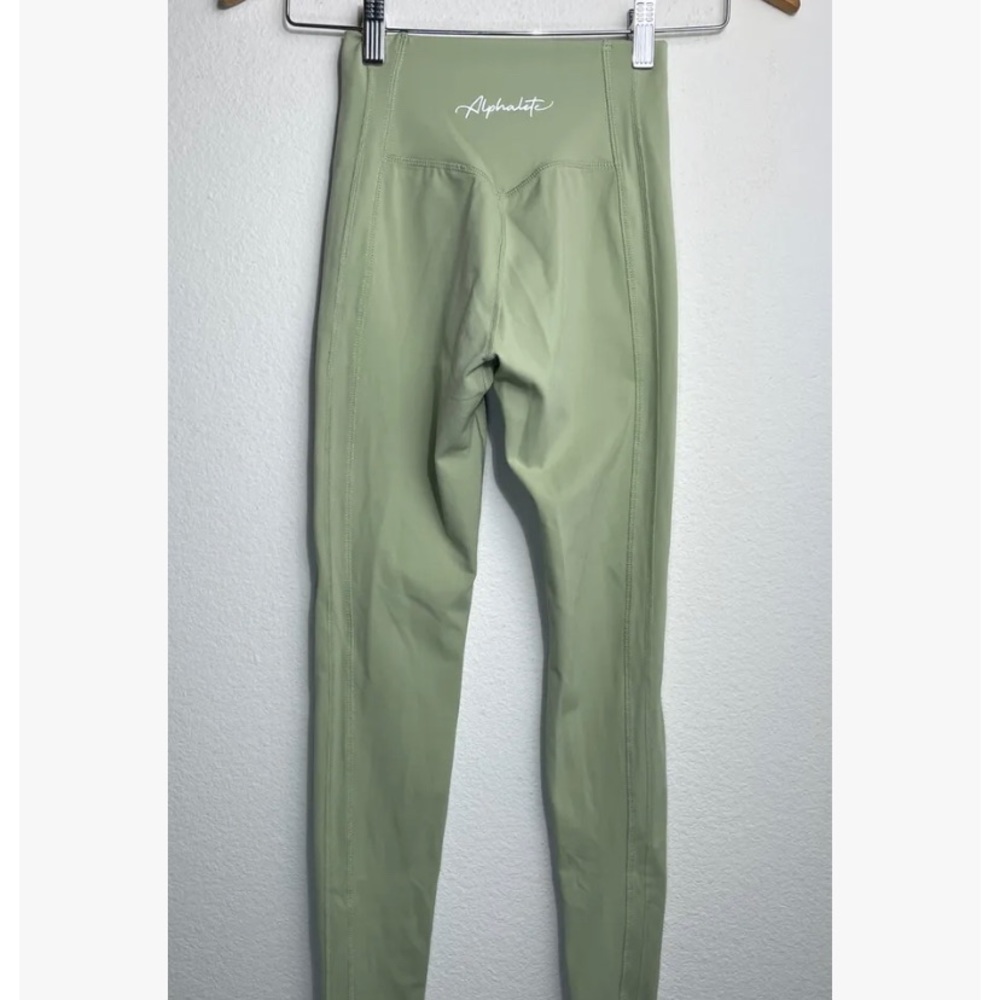 Alphalete Womens Size XS Leggings High Waisted GREEN full length